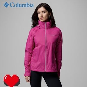 Columbia Women's Pink Rain Jacket- M